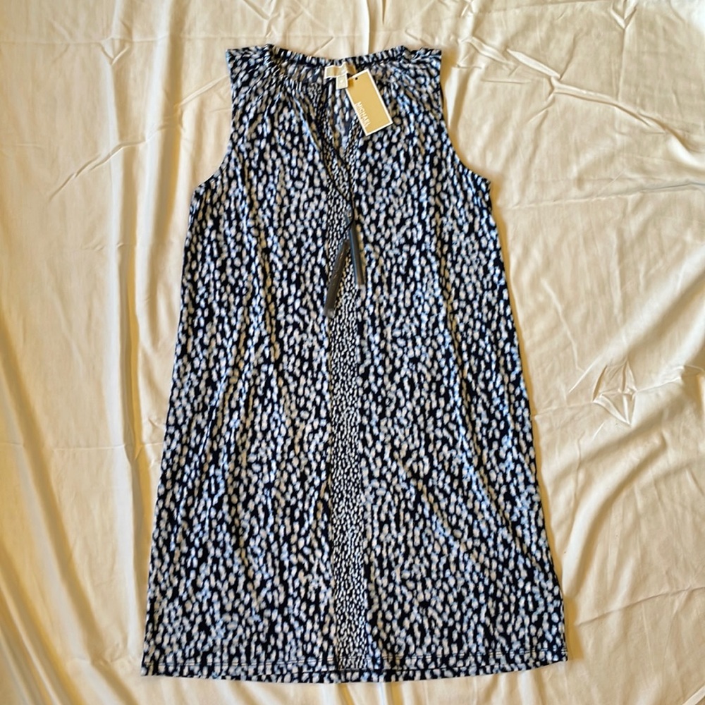 Michael Kors, Blue and White Dress with tassels